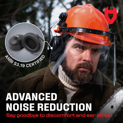 NoCry 6-in-1 Chainsaw Helmet with Face Shield & Ear Muffs – ANSI Certified