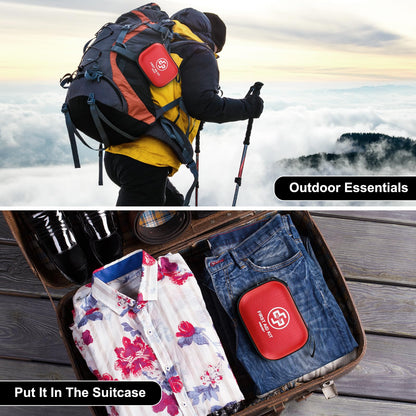 Mini 150-Piece Waterproof Hard Shell First Aid Kit – Red