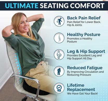 ComfiLife Gel & Memory Foam Seat Cushion – Black