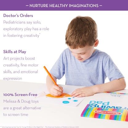 Melissa & Doug Drawing Paper Pad, 3-Pack (9x12") – 50 Sheets Each