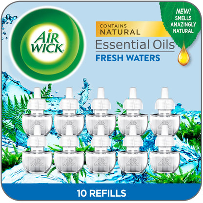 Scented Oil Refills, Fresh Waters – 10 Pack