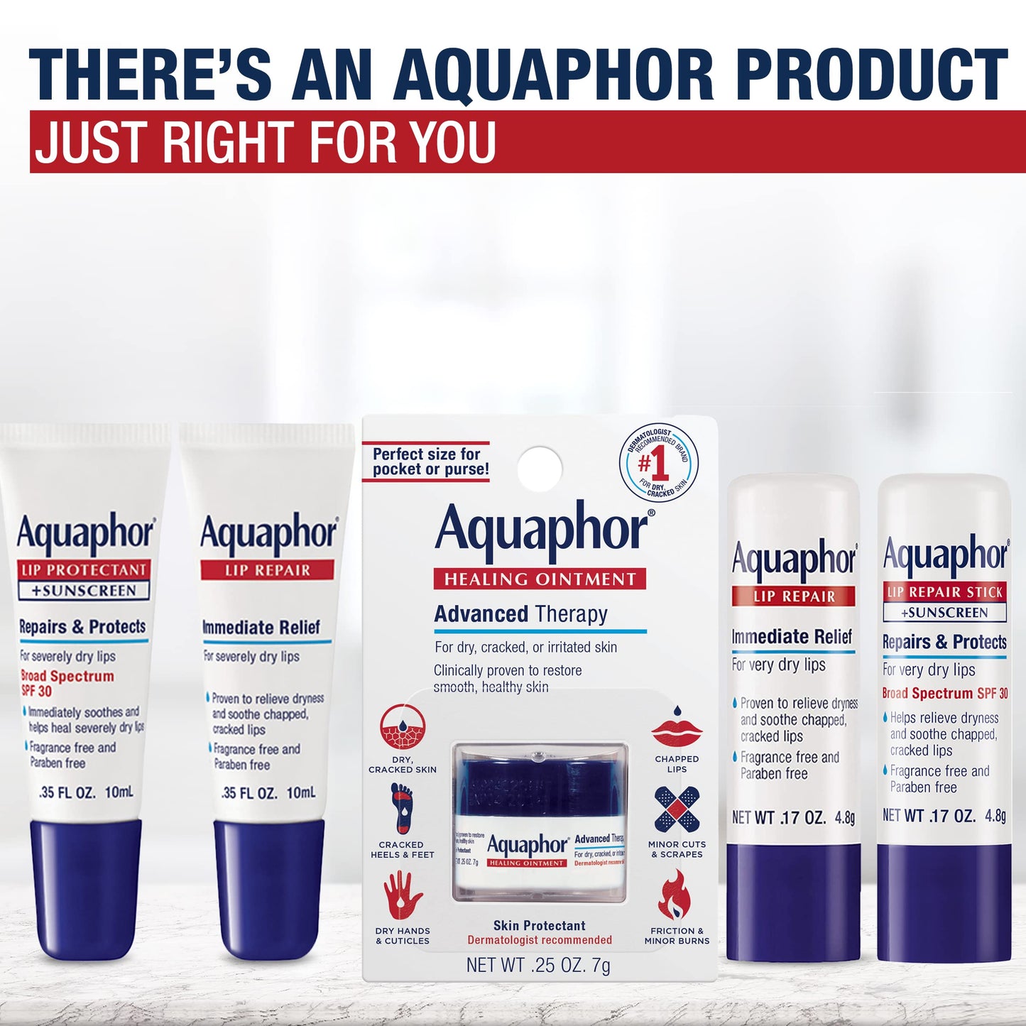 Aquaphor Lip Repair Sticks, 2 Pack