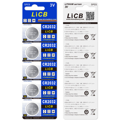 LiCB CR2032 Lithium Batteries – 10 Pack