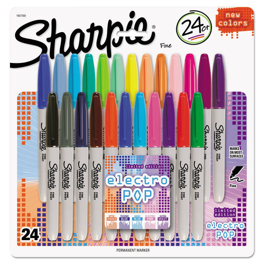 Sharpie Electro Pop Permanent Markers – 24 Count