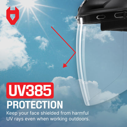 NoCry Premium Safety Face Shield with Anti-Fog Visor – ANSI Z87.1
