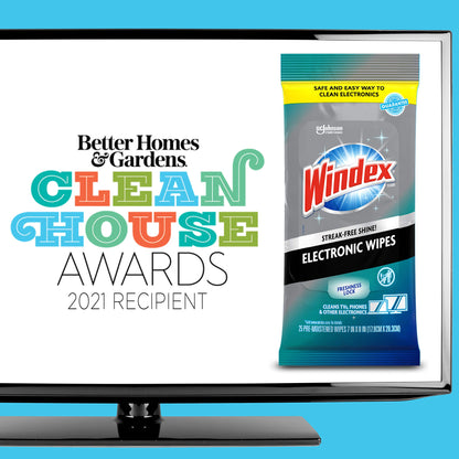 Electronic Screen Wipes, 25 Count – Pre-Moistened & Resealable Pack