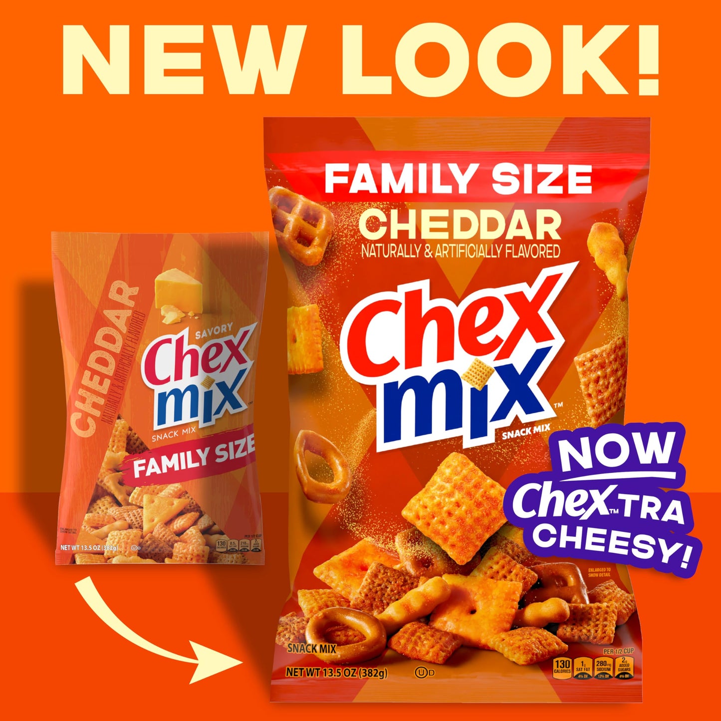 Chex Mix Cheddar Snack Mix Family Size 13.5oz