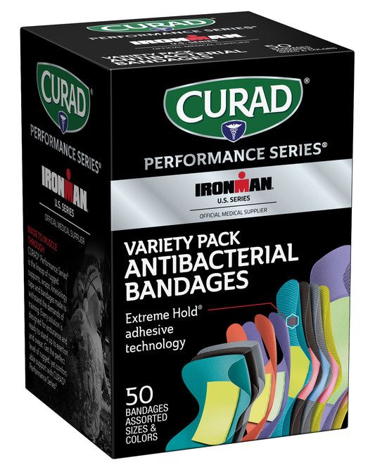 CURAD Ironman Antibacterial Bandages – 50 Count