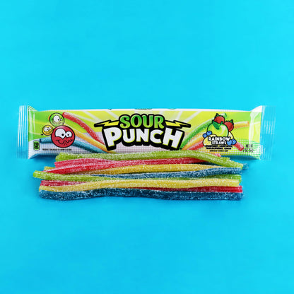 Sour Punch Rainbow Sour Straws 24 Pack – 2oz Each