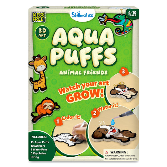 Skillmatics 3D Aqua Puffs Animals Art Kit