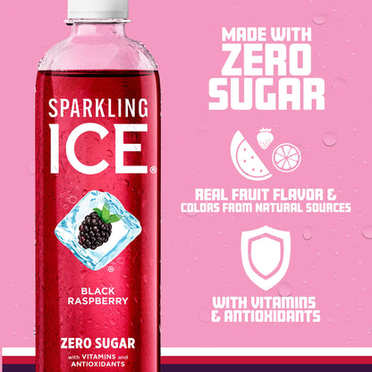 Sparkling Ice Black Raspberry Water 17oz – 12 Pack