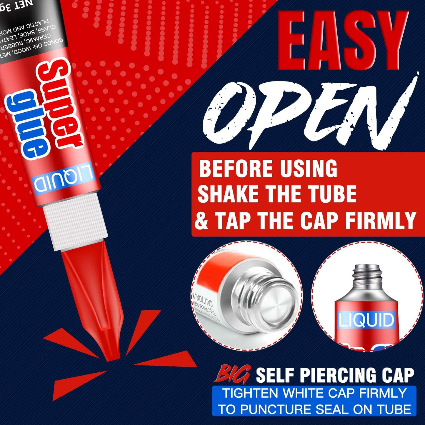 Super Glue Liquid 3g (12 Pack) – Fast Dry, Strong Adhesive for Crafts & Repairs