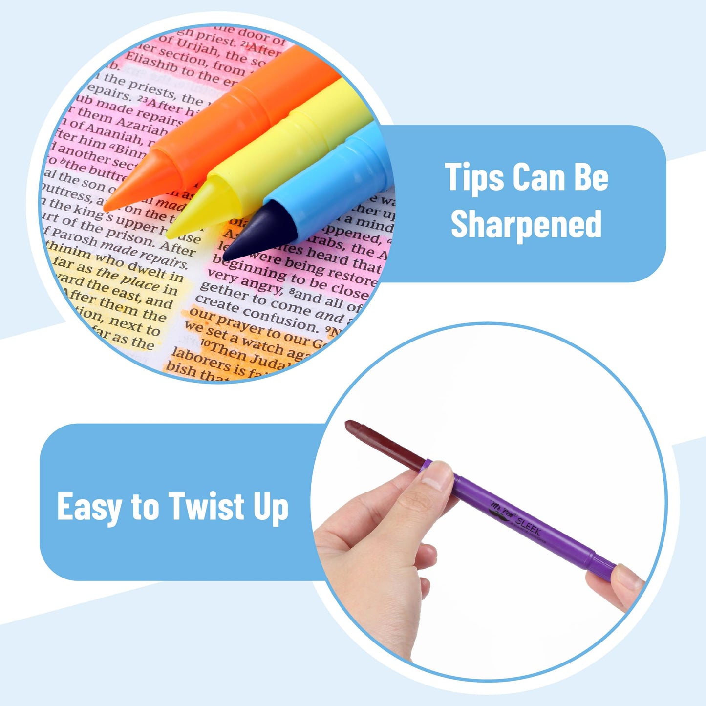 Mr. Pen No Bleed Gel Highlighters – 8 Pack