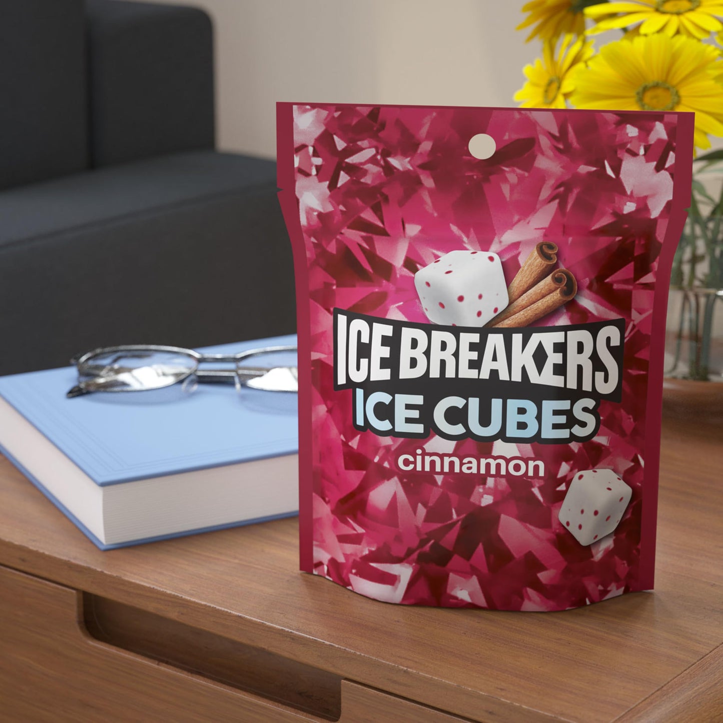 Ice Breakers Ice Cubes Cinnamon Gum 8.11oz – 100 Pieces