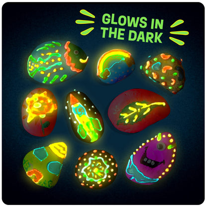 Dan&Darci Glow in the Dark Rock Painting Kit for Kids