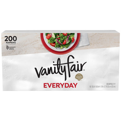 Vanity Fair Everyday Napkins 200 Count – Smooth Disposable