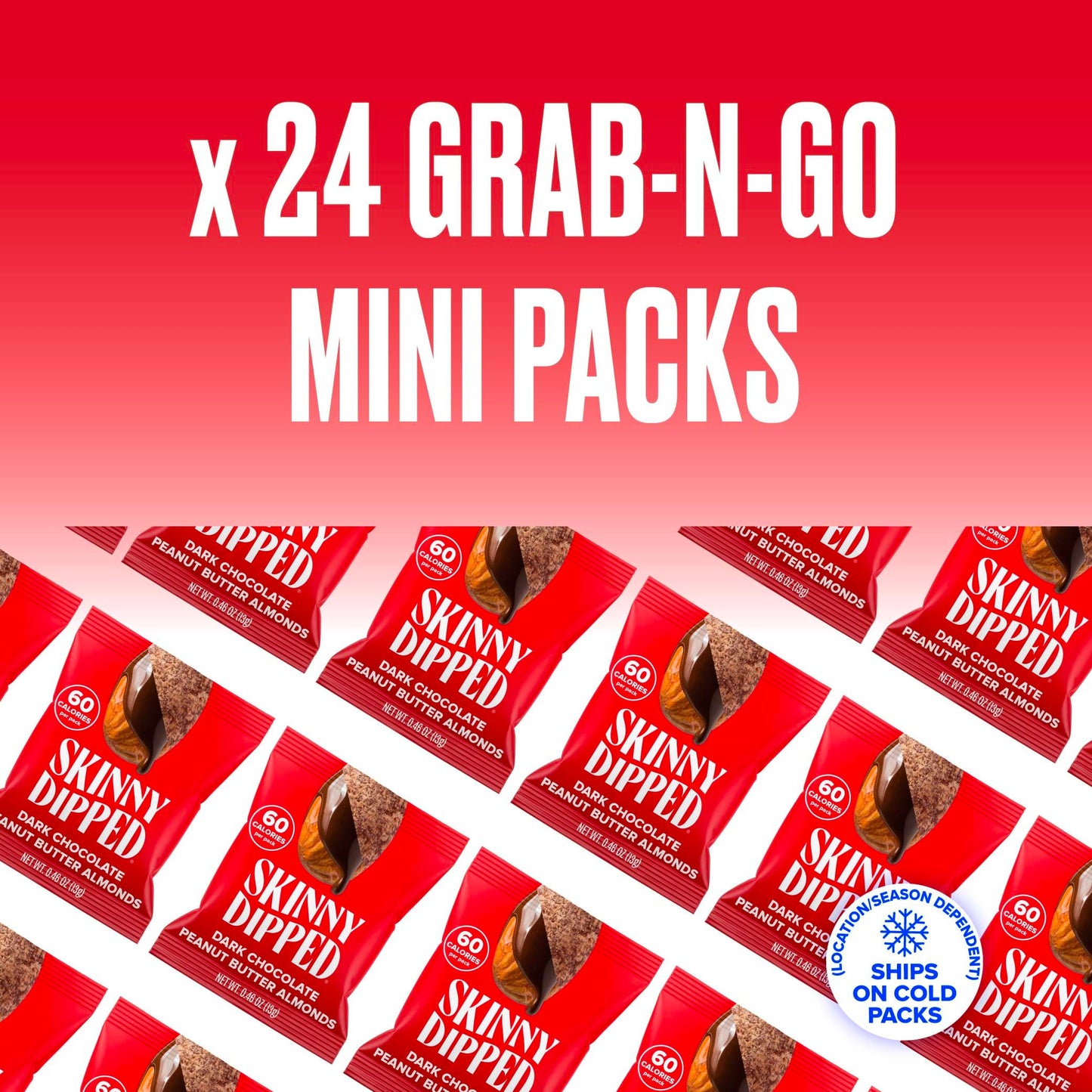 SkinnyDipped Dark Chocolate Peanut Butter Almonds 24 Pack