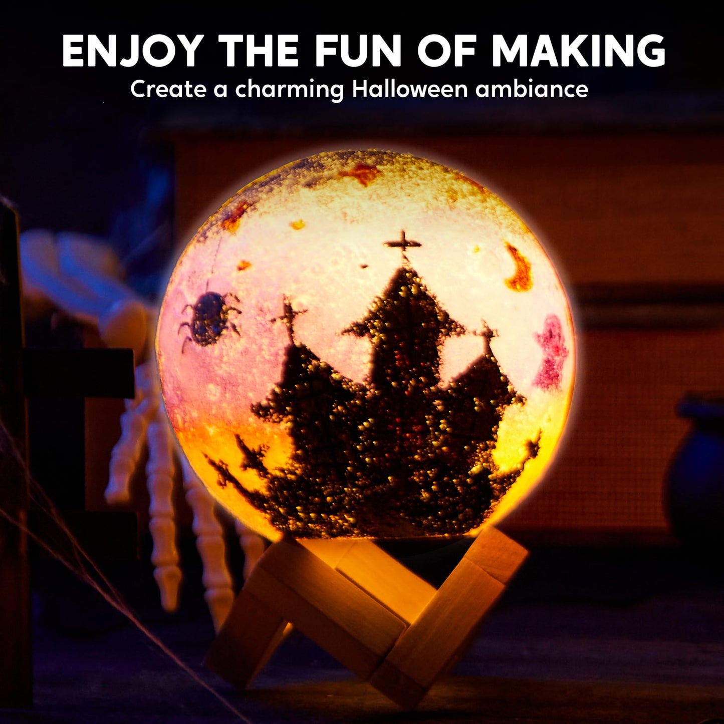 Klever Kits DIY 3D Moon Lamp Painting Kit for Kids