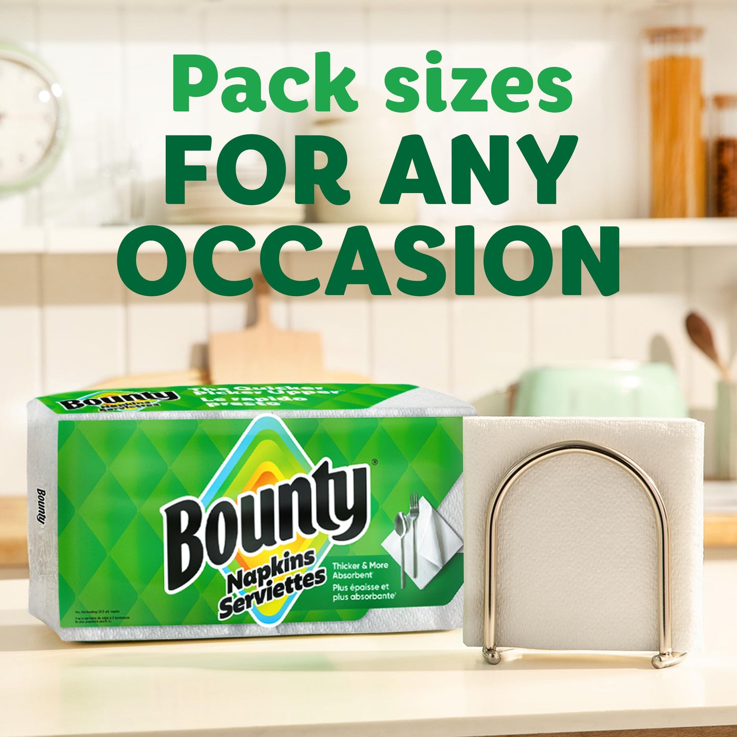 Bounty Paper Napkins White 200 Count