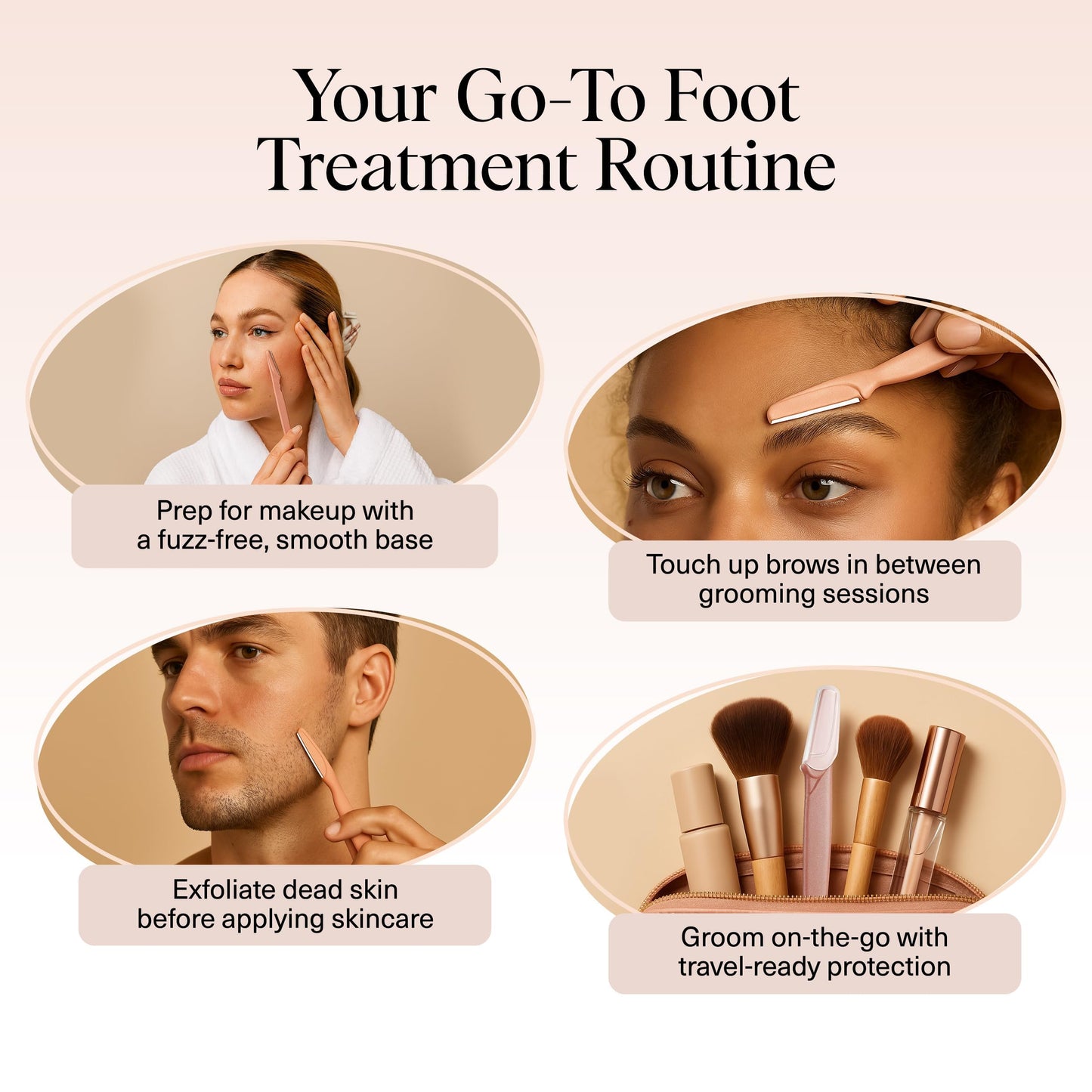 Kitsch Dermaplane Face Razors, 12 Count