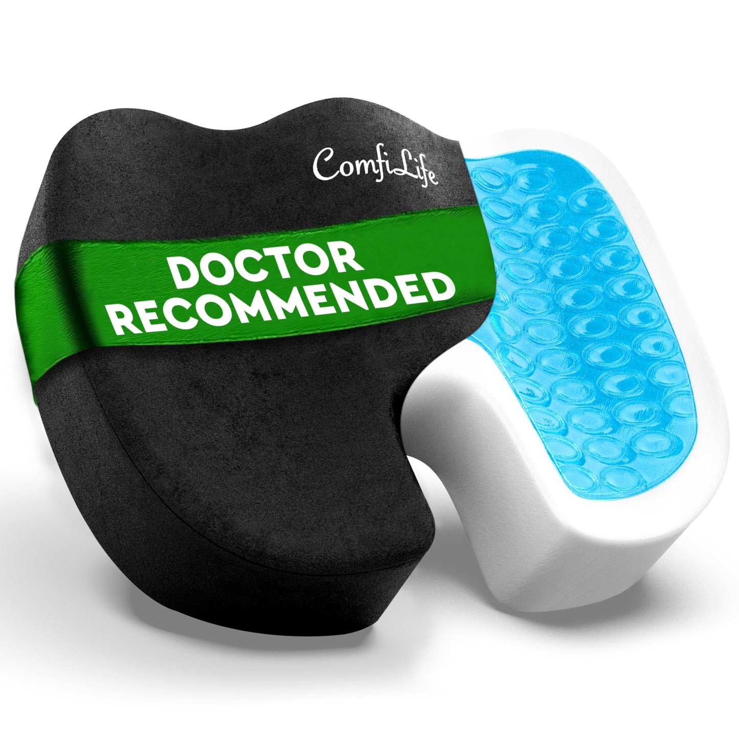 ComfiLife Gel & Memory Foam Seat Cushion – Black