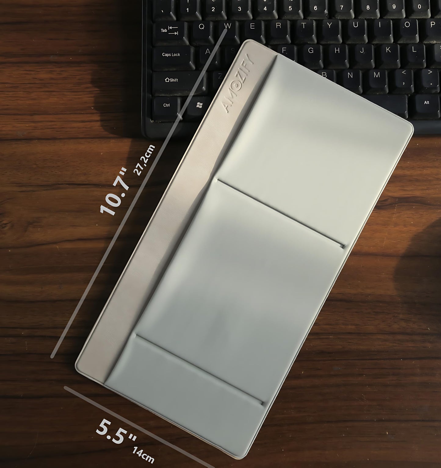 AMOZIFY 3-Pocket Laptop Organizer with Mouse Holder – Gray