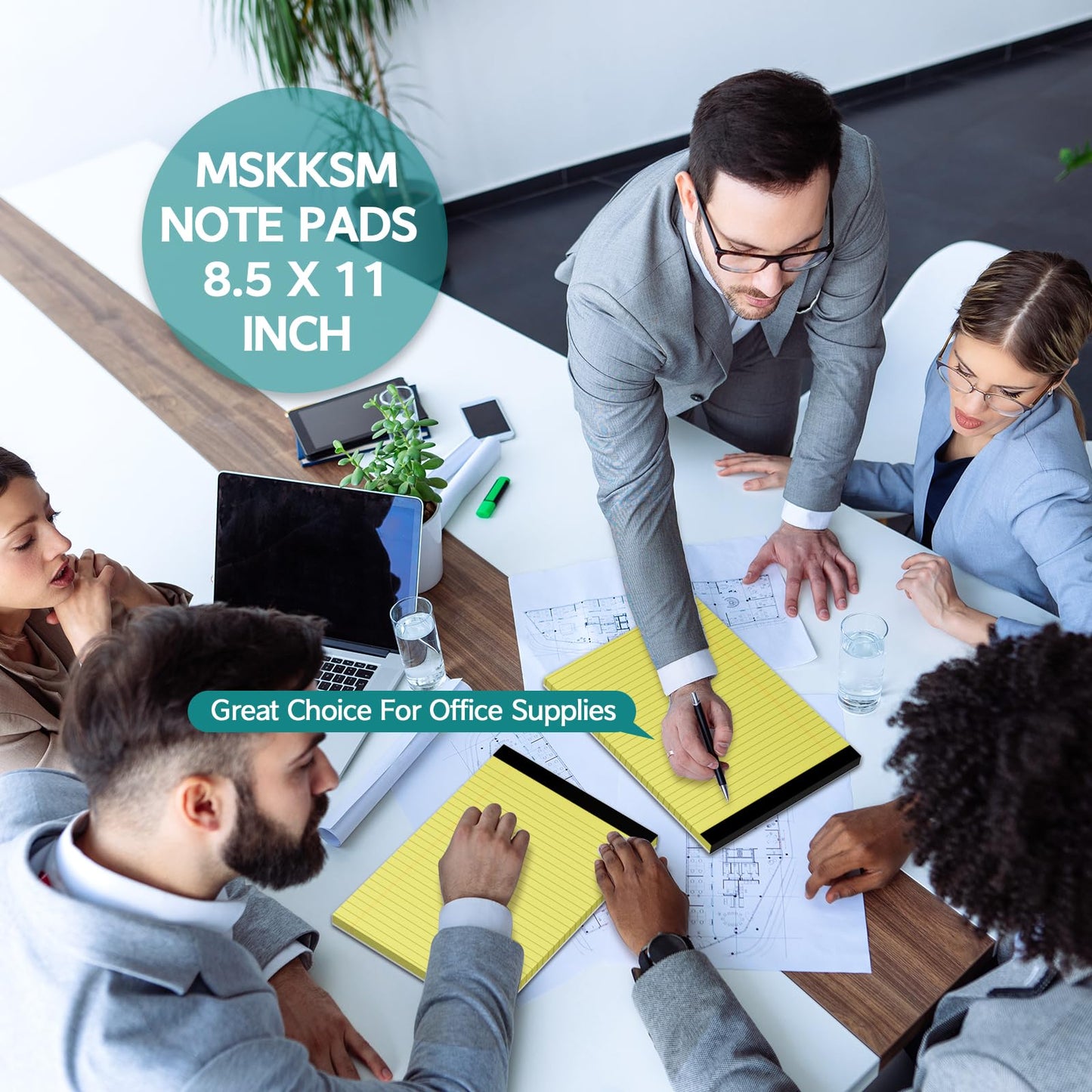 MSKKSM Legal Pads – Yellow, 8.5x11", 3 Pack