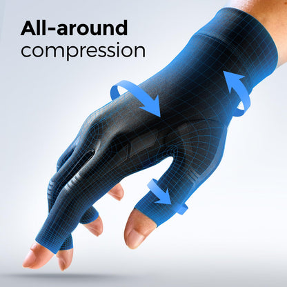 FREETOO Compression Arthritis Gloves – Black (Medium)