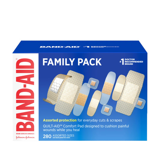 Band-Aid Family Variety Pack Adhesive Bandages – 280 Count