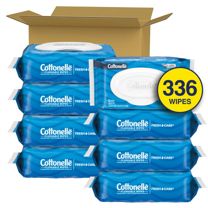 Cottonelle Flushable Wet Wipes, 336 Count