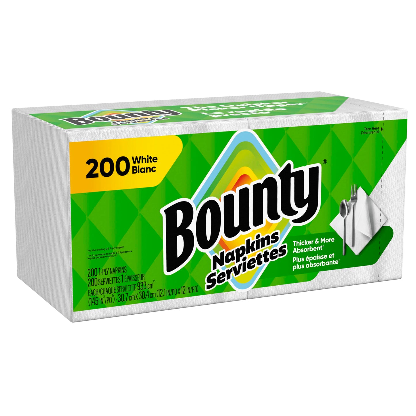 Bounty Paper Napkins White 200 Count