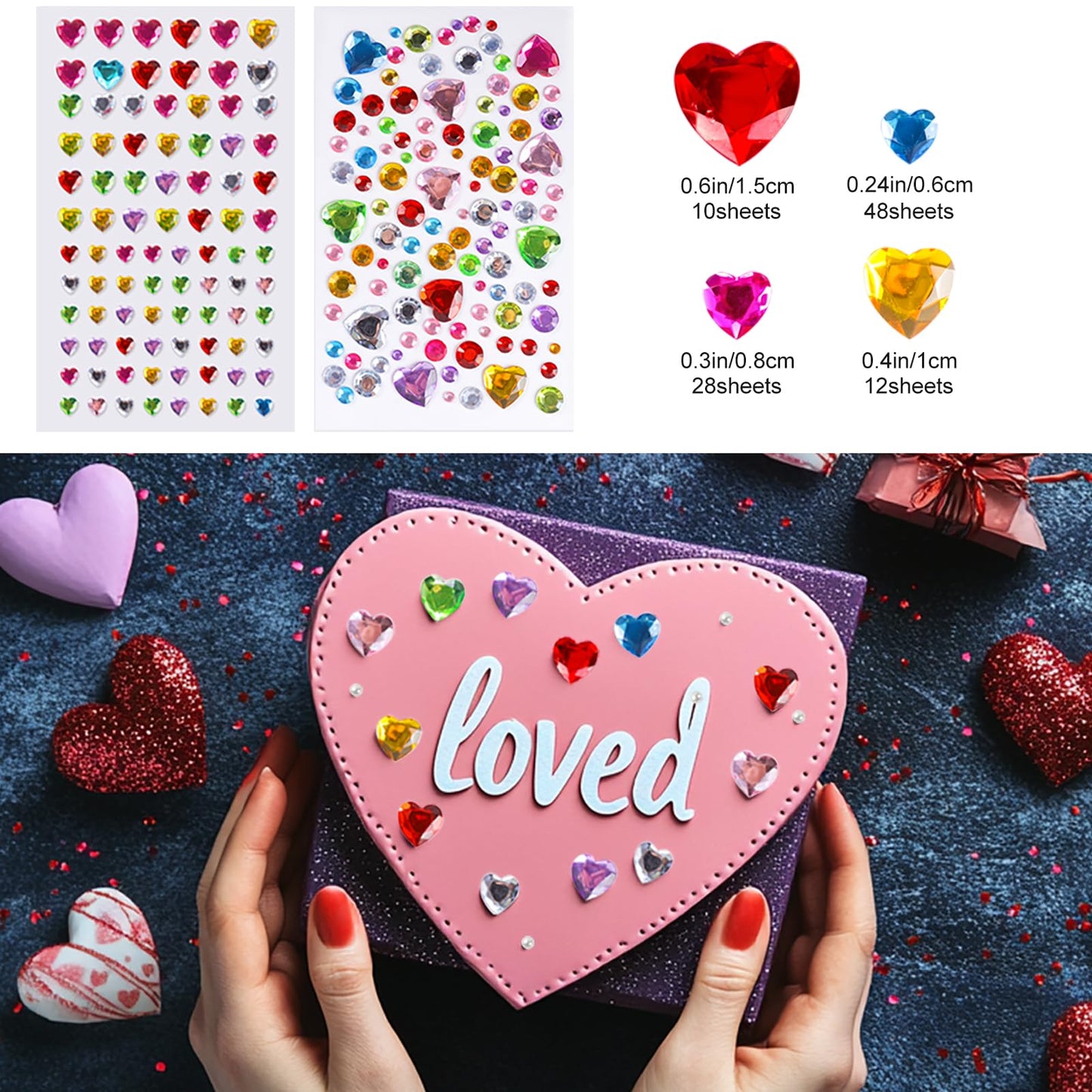 MYDBUYSOME 2774pcs Gem Stickers for Crafts