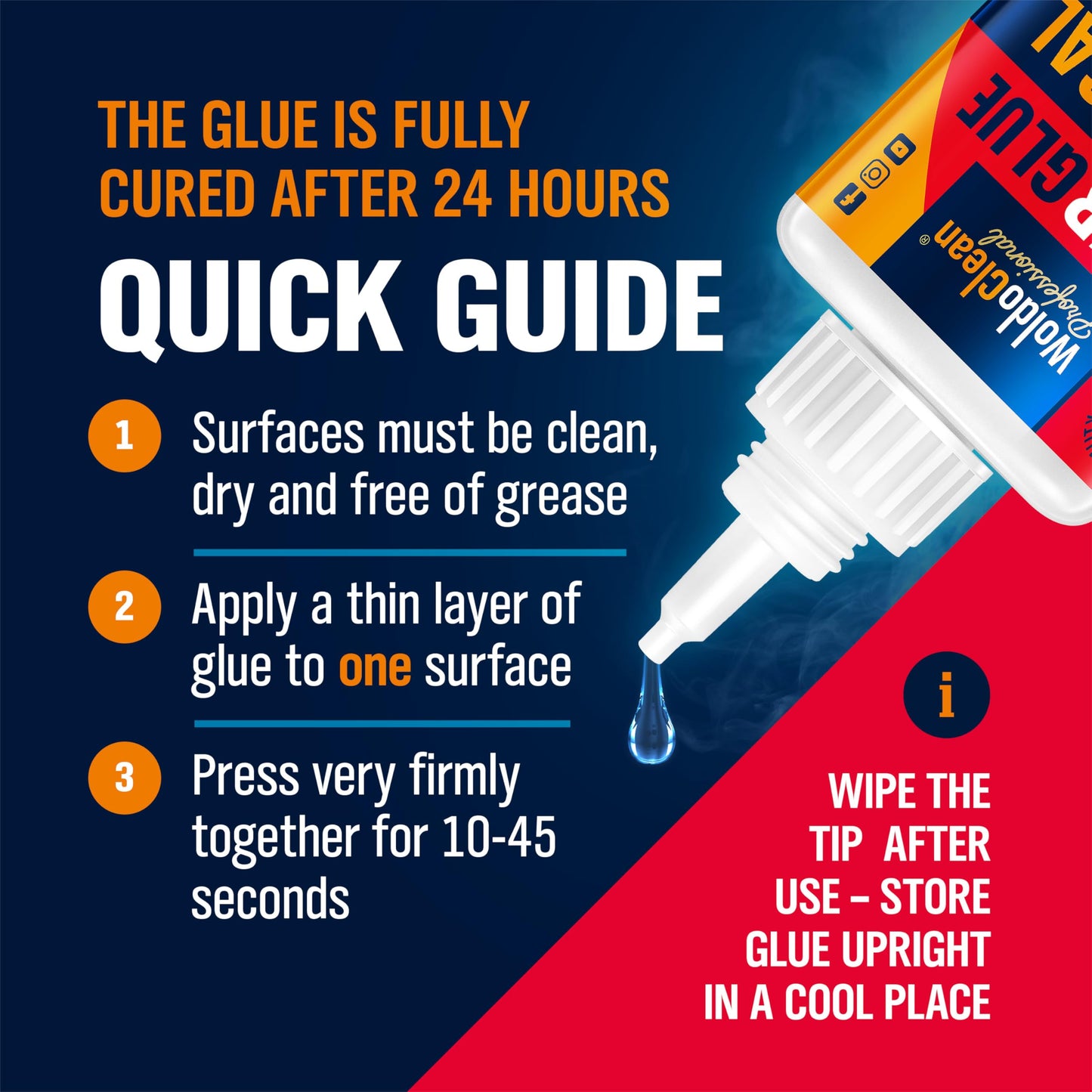 WoldoClean All-Purpose Super Glue 25g – Fast Dry Clear Adhesive
