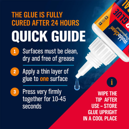 WoldoClean All-Purpose Super Glue 25g – Fast Dry Clear Adhesive
