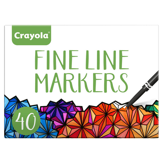 Crayola Fine Line Markers for Adults – 40 Count