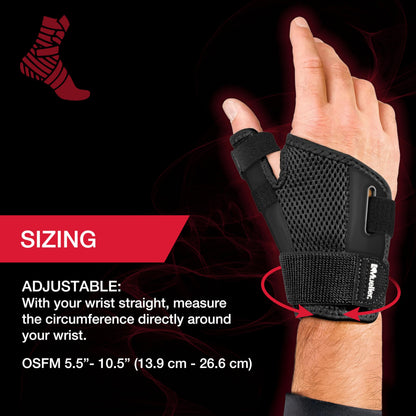 Mueller Adjust-to-Fit Thumb Brace for Arthritis & Sprains – Black, One Size