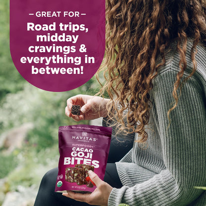 Navitas Organics Superfood Power Snacks Cacao Goji 8oz