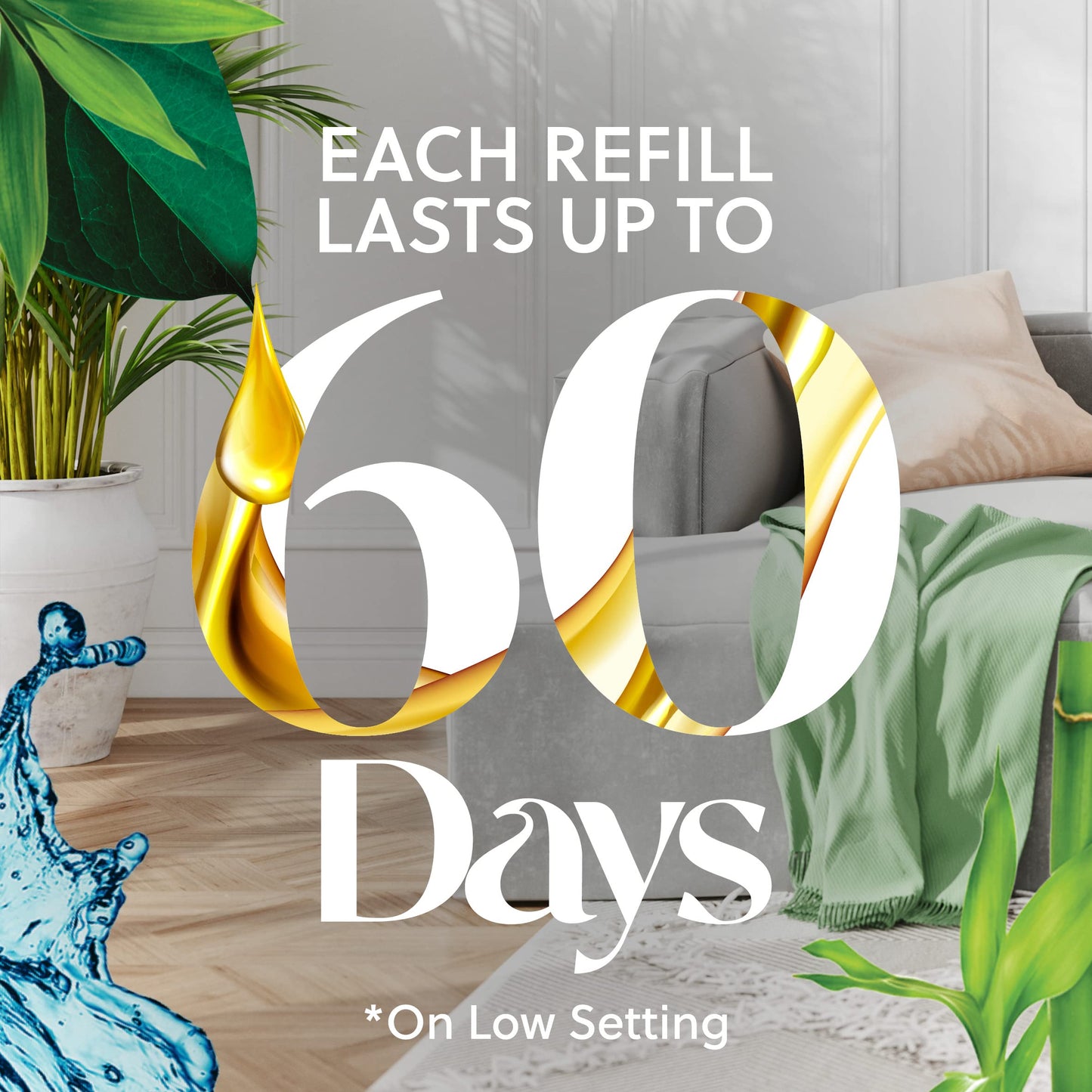 Scented Oil Refills, Fresh Waters – 10 Pack