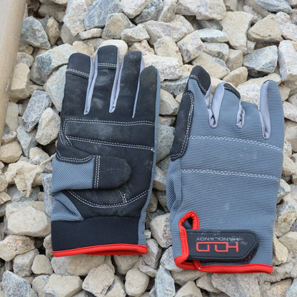 HANDLANDY Touchscreen Work Gloves with Padded Knuckles – Large