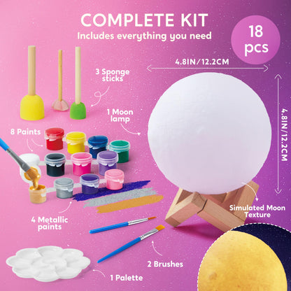 Klever Kits DIY 3D Moon Lamp Painting Kit for Kids