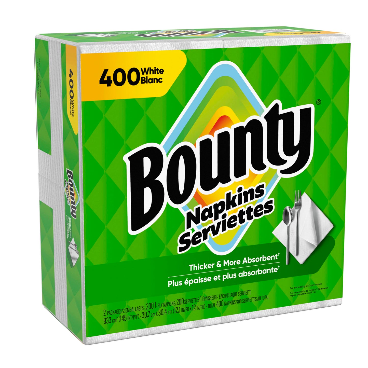 Bounty Paper Napkins White 400 Count