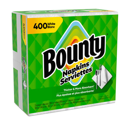 Bounty Paper Napkins White 400 Count