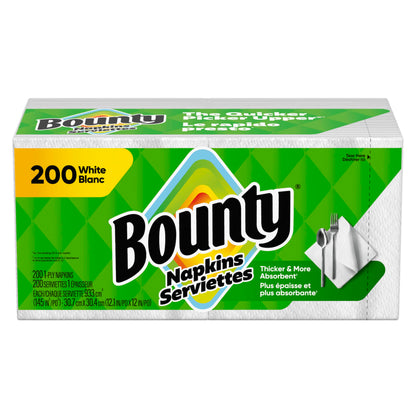 Bounty Paper Napkins White 200 Count