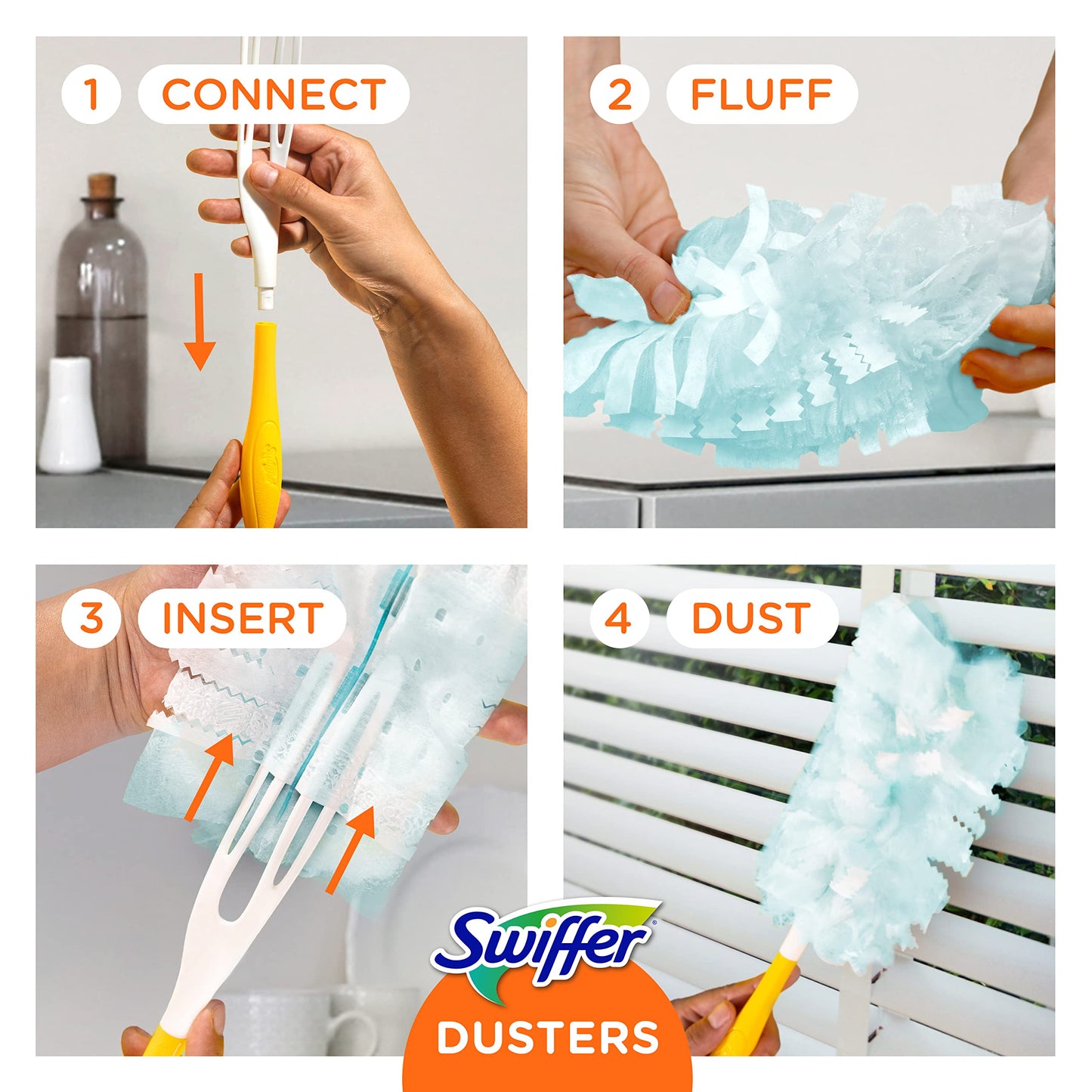Duster Refills, 18 Count – Disposable Feather & Microfiber Cleaning Heads