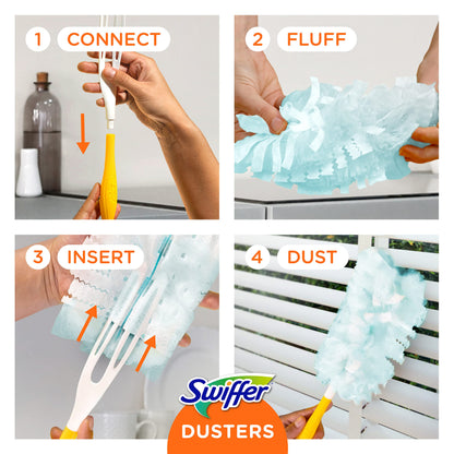Duster Refills, 18 Count – Disposable Feather & Microfiber Cleaning Heads