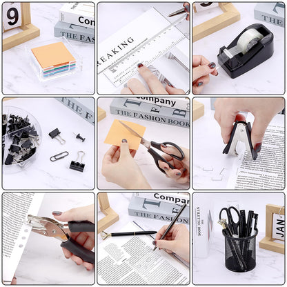 17-in-1 Black Desk Organizer & Accessories Set