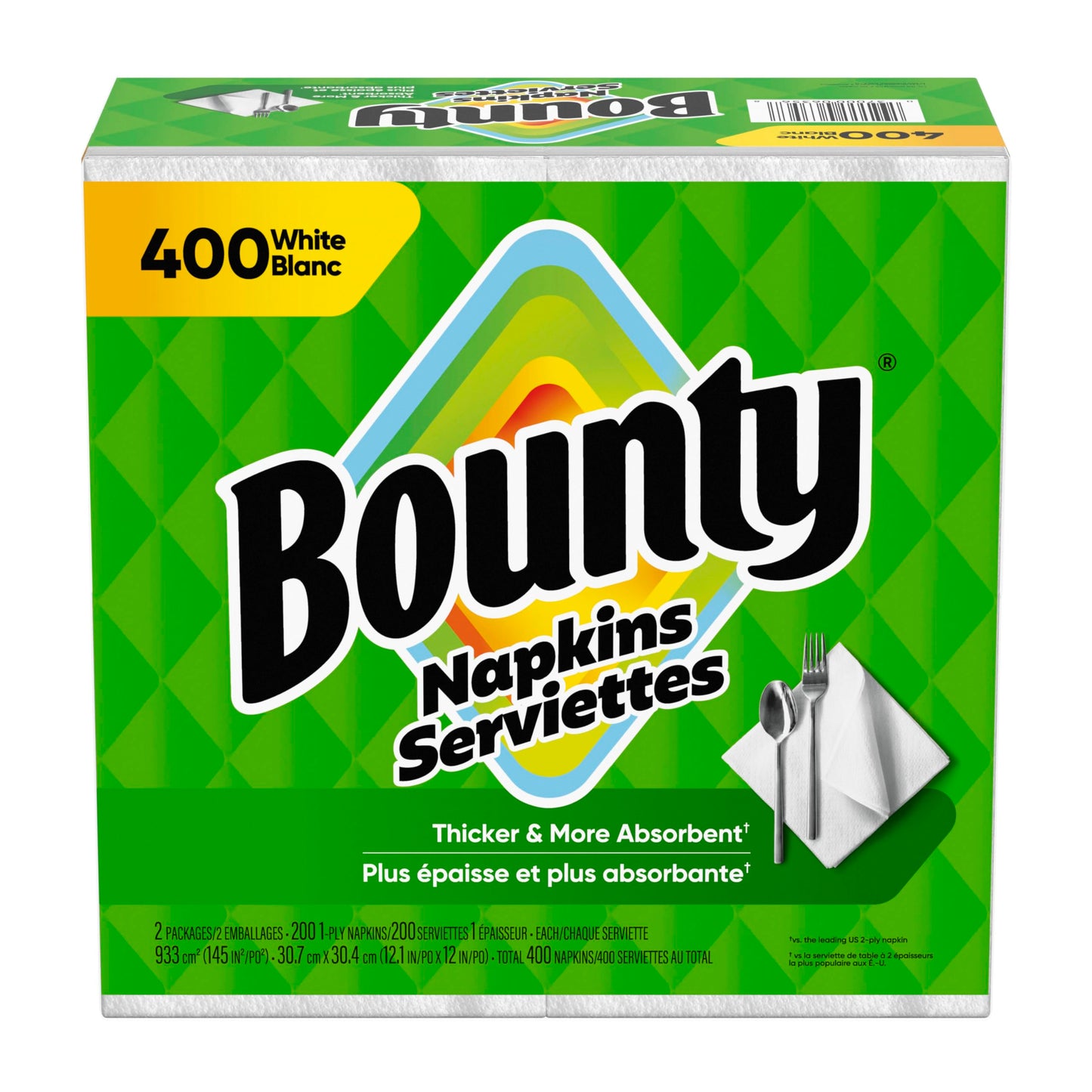 Bounty Paper Napkins White 400 Count