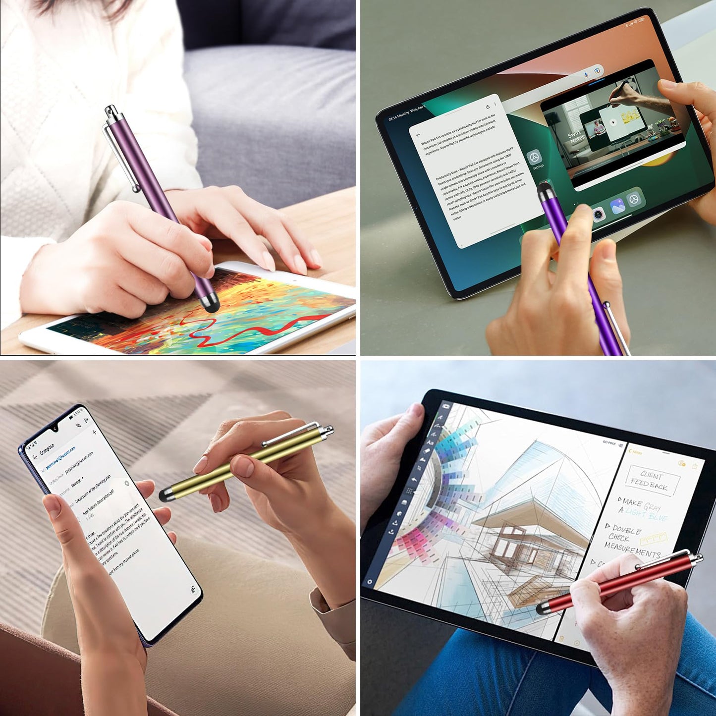 Stylus Pens 10 Pack – Universal Touchscreen Stylus for Tablets & Phones