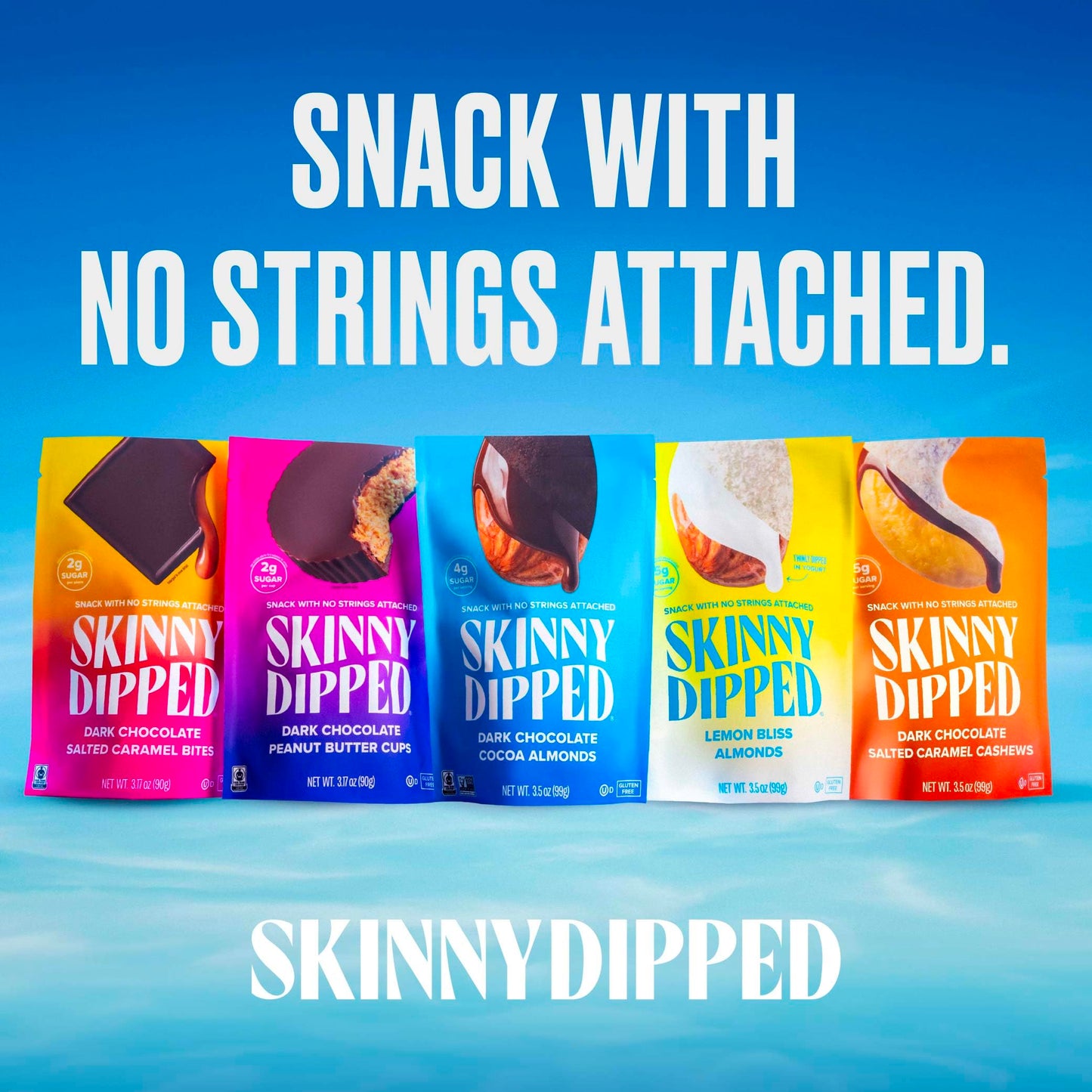 SkinnyDipped Dark Chocolate Peanut Butter Almonds 24 Pack