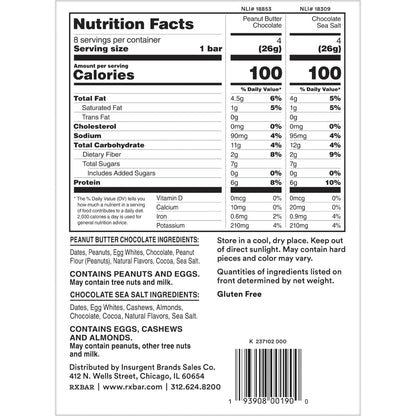 RXBAR Minis Protein Bars Variety Pack 8 Count